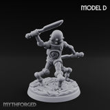 Blade And Hammer Swinging Construct Fighter D Miniature for Dungeons and Dragons, Pathfinder or other TTRPGs