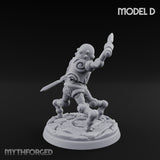 Blade And Hammer Swinging Construct Fighter D Miniature for Dungeons and Dragons, Pathfinder or other TTRPGs