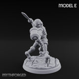 Blade And Hammer Swinging Construct Fighter E Miniature for Dungeons and Dragons, Pathfinder or other TTRPGs