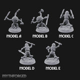 Blade And Hammer Swinging Construct Fighters Miniature for Dungeons and Dragons, Pathfinder or other TTRPGs