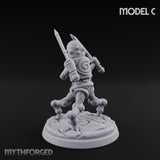 Blade And Hammer Swinging Construct Fighters Miniature for Dungeons and Dragons, Pathfinder or other TTRPGs