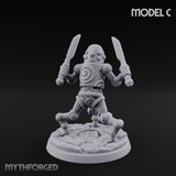 Blade And Hammer Swinging Construct Fighters Miniature for Dungeons and Dragons, Pathfinder or other TTRPGs