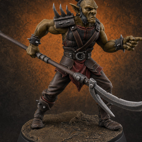 Blade Dragging Pointing Hobgoblin Guard — painted concept preview (miniature supplied unpainted)