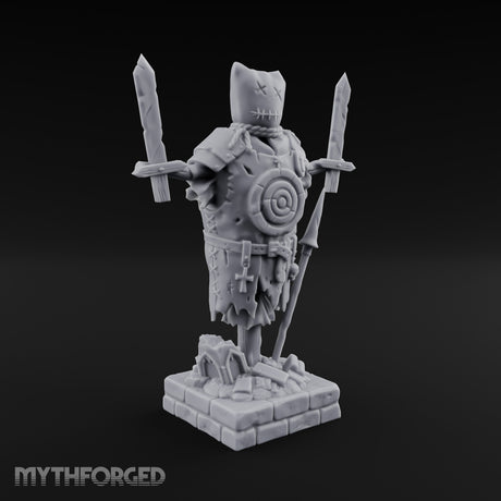 Blade-Impaled Rope-Bound Scarecrow Effigy Miniature for Dungeons and Dragons, Pathfinder or other TTRPGs