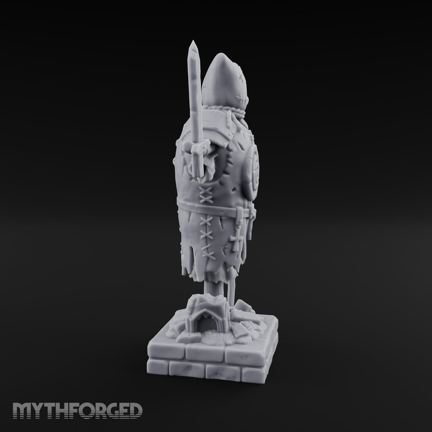 Blade-Impaled Rope-Bound Scarecrow Effigy Miniature for Dungeons and Dragons, Pathfinder or other TTRPGs