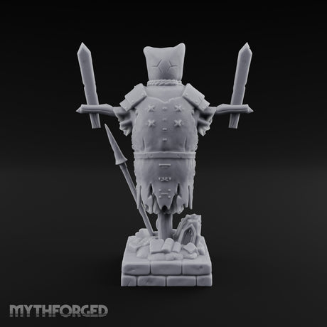 Blade-Impaled Rope-Bound Scarecrow Effigy Miniature for Dungeons and Dragons, Pathfinder or other TTRPGs