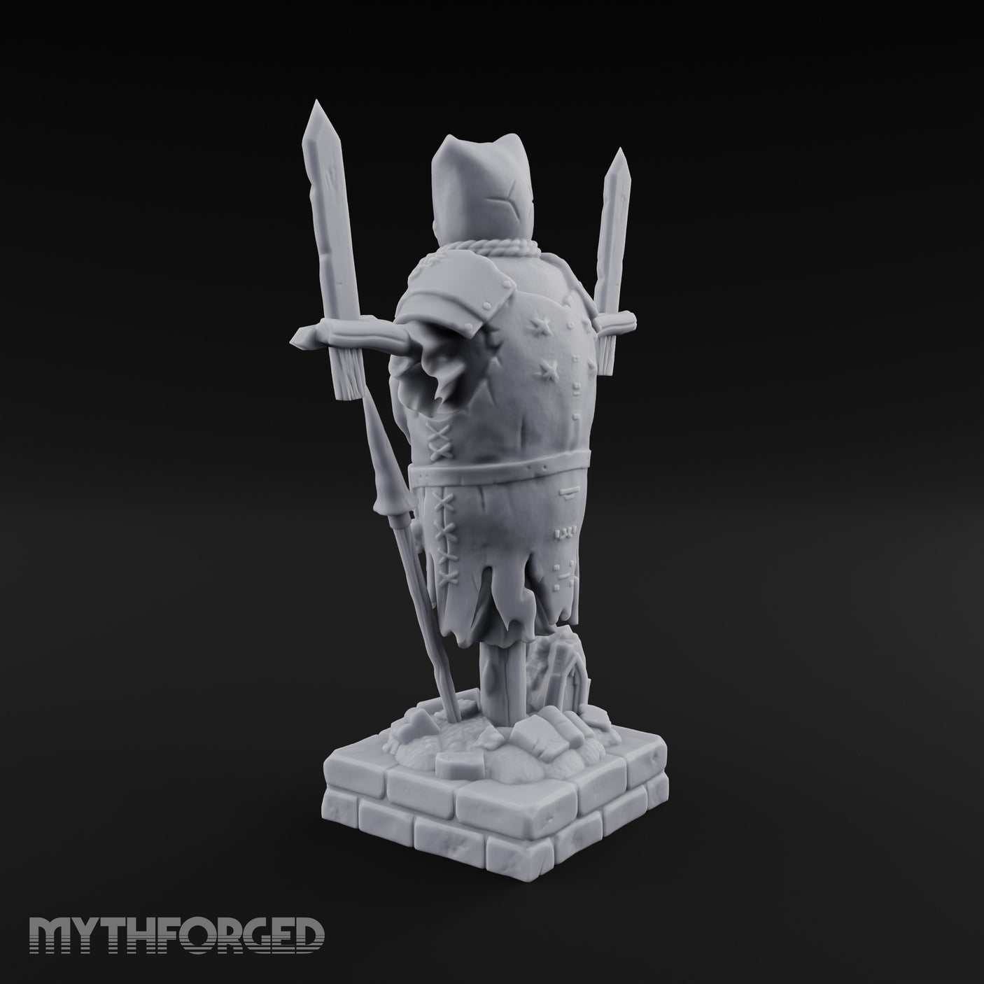 Blade-Impaled Rope-Bound Scarecrow Effigy Miniature for Dungeons and Dragons, Pathfinder or other TTRPGs