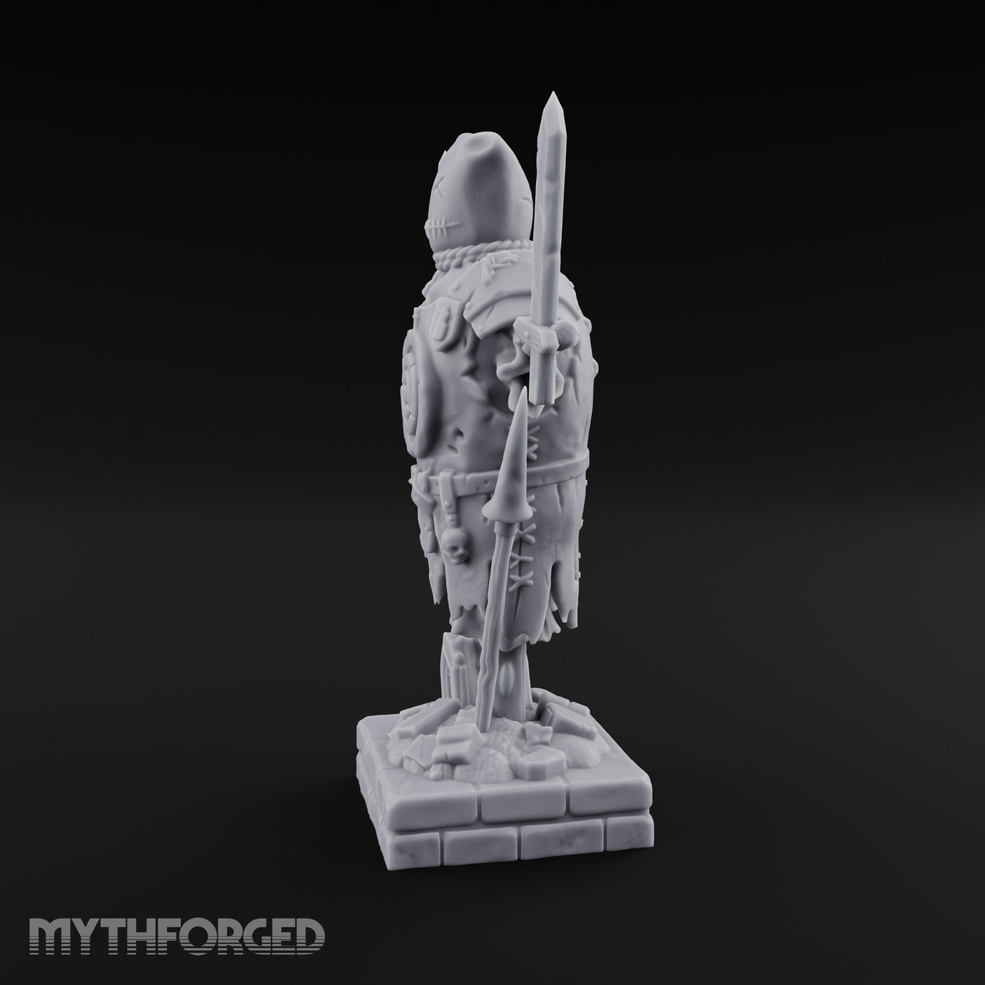 Blade-Impaled Rope-Bound Scarecrow Effigy Miniature for Dungeons and Dragons, Pathfinder or other TTRPGs