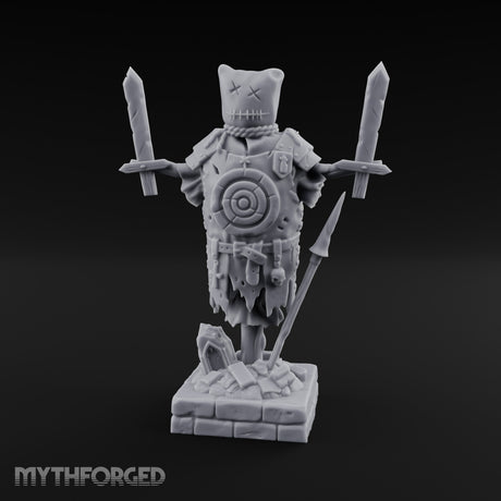 Blade-Impaled Rope-Bound Scarecrow Effigy Miniature for Dungeons and Dragons, Pathfinder or other TTRPGs