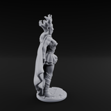 High Kicking Show Off Tiefling Bard Miniature for Dungeons and Dragons, Pathfinder or other TTRPGs