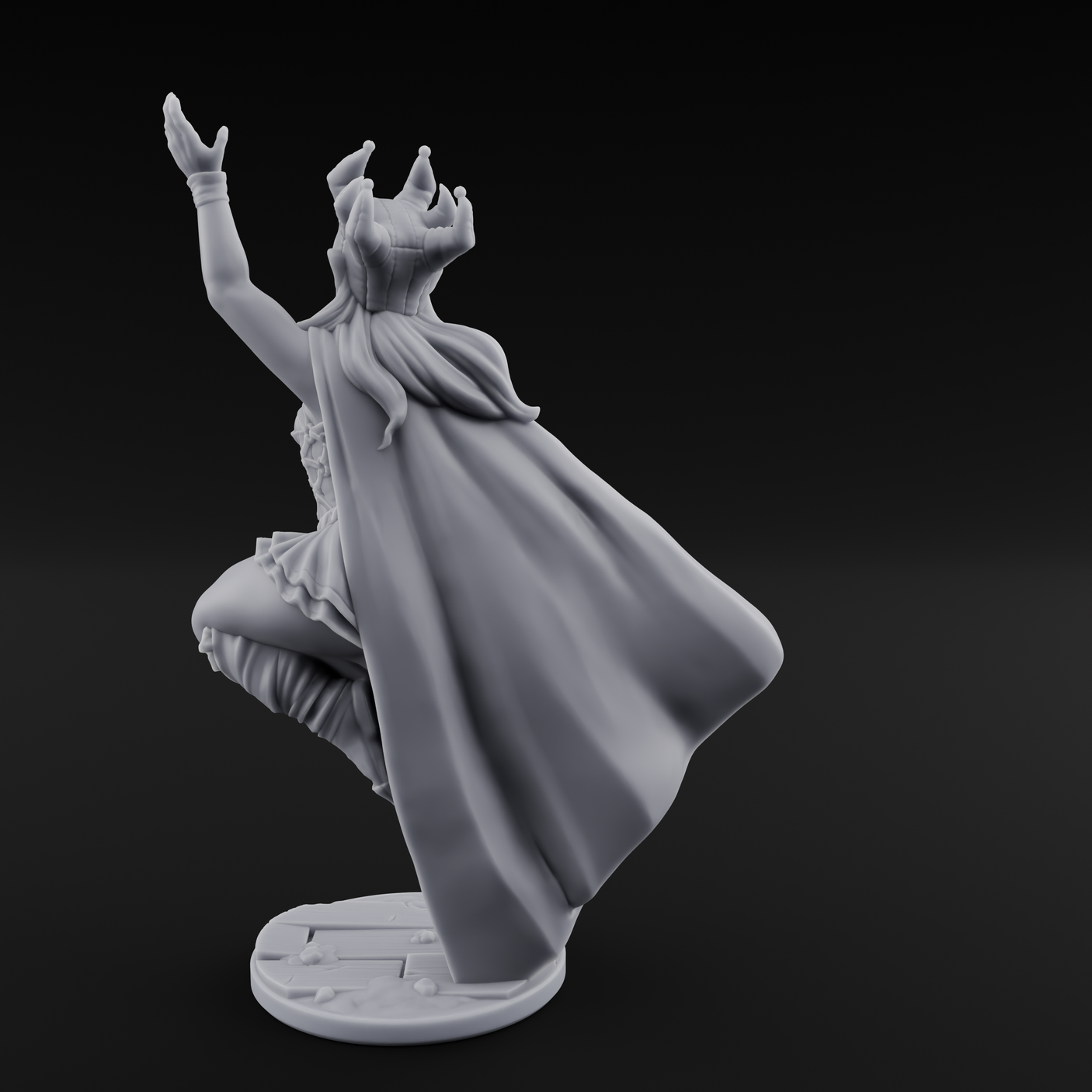 High Kicking Show Off Tiefling Bard Miniature for Dungeons and Dragons, Pathfinder or other TTRPGs