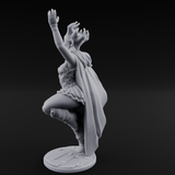 High Kicking Show Off Tiefling Bard Miniature for Dungeons and Dragons, Pathfinder or other TTRPGs