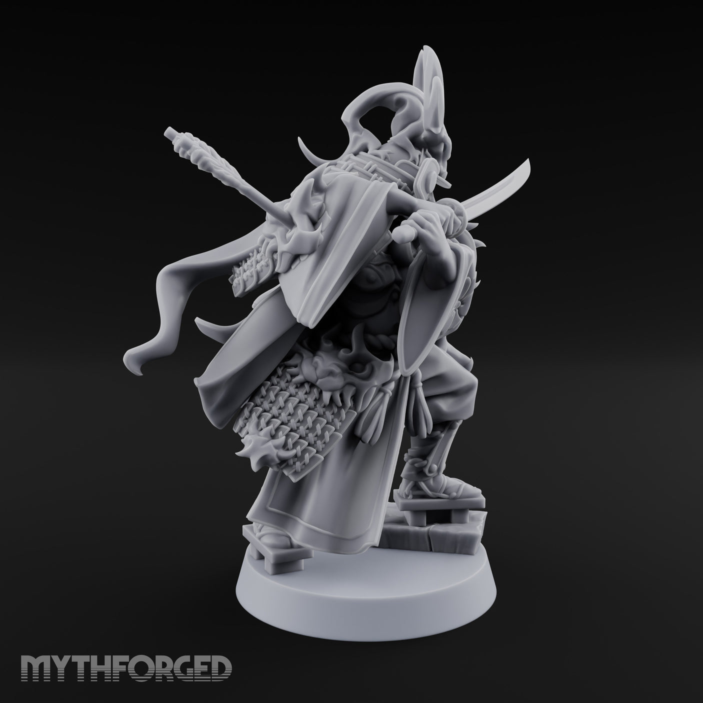 Blade Levelling Samurai Lord Miniature for Dungeons and Dragons, Pathfinder or other TTRPGs