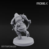 Blade Lunging Crouching Shogunate Shocktrooper C Miniature for Dungeons and Dragons, Pathfinder or other TTRPGs