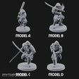 Blade Lunging Crouching Shogunate Shocktroopers Miniature for Dungeons and Dragons, Pathfinder or other TTRPGs