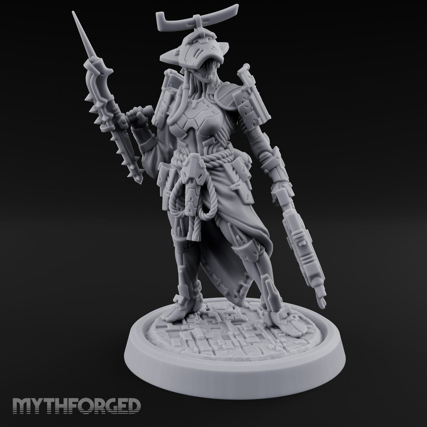 Blade Raising Automaton Warrior Miniature for Dungeons and Dragons, Pathfinder or other TTRPGs