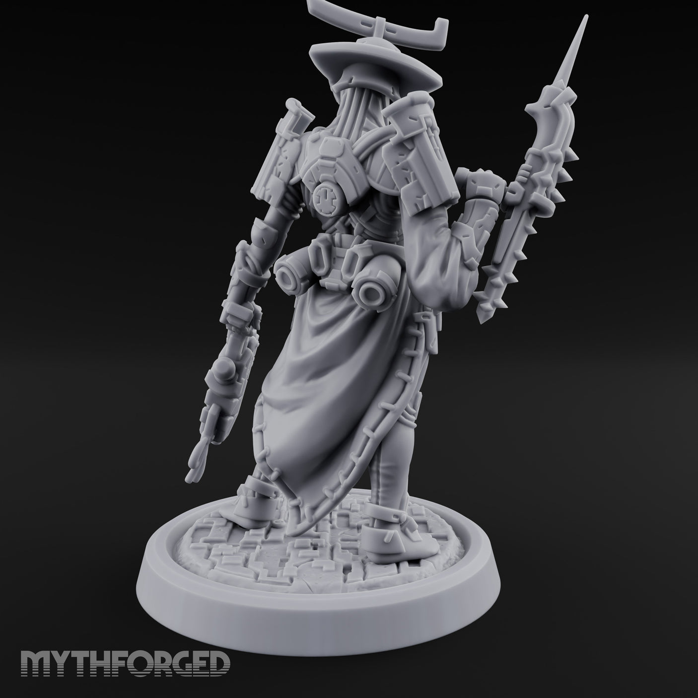 Blade Raising Automaton Warrior Miniature for Dungeons and Dragons, Pathfinder or other TTRPGs