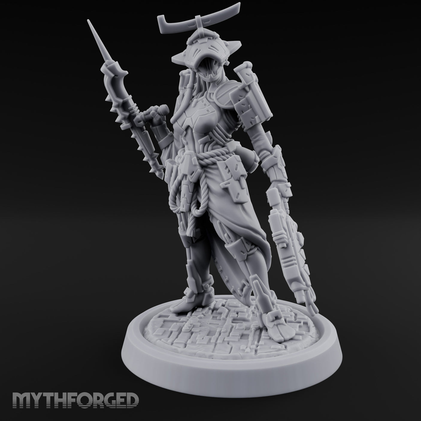 Blade Raising Automaton Warrior Miniature for Dungeons and Dragons, Pathfinder or other TTRPGs