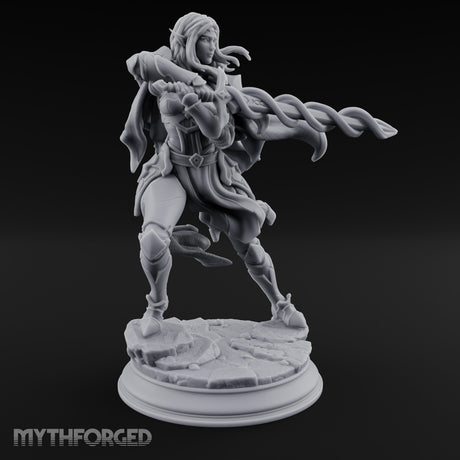 Blade Surging Elf Warrior Miniature for Dungeons and Dragons, Pathfinder or other TTRPGs