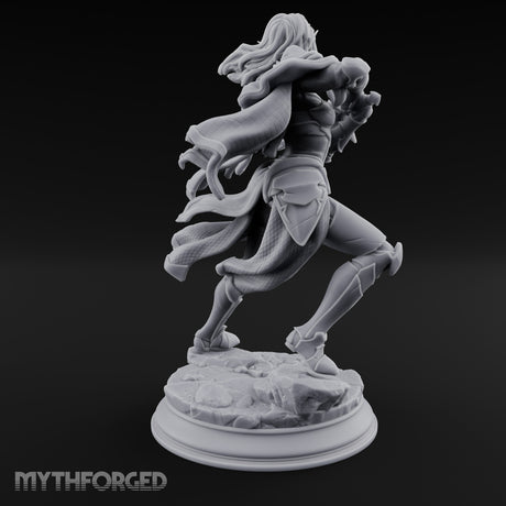 Blade Surging Elf Warrior Miniature for Dungeons and Dragons, Pathfinder or other TTRPGs