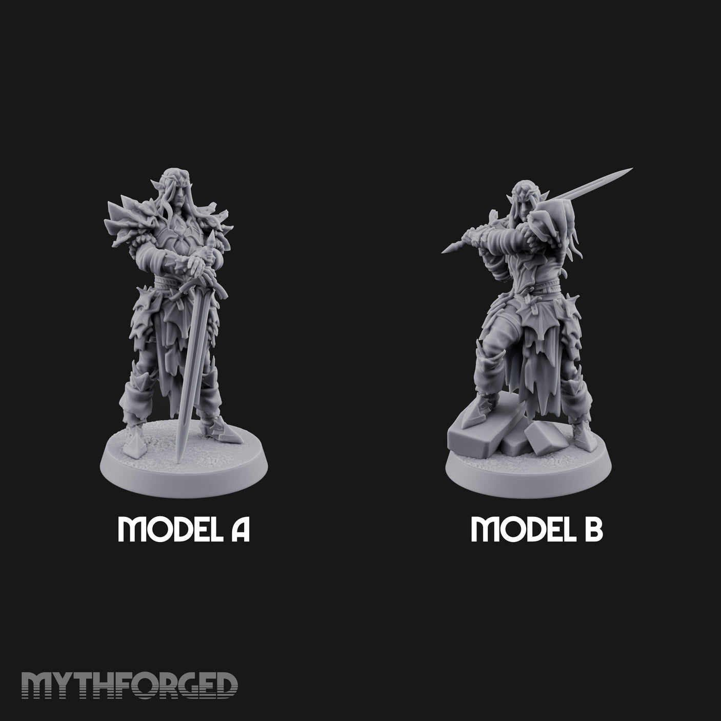Blade Thrusting Drow Knights — Full Set