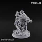 Blade Wielding Lizardfolk Raptor Warrior B Miniature for Dungeons and Dragons, Pathfinder or other TTRPGs