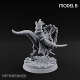 Blade Wielding Lizardfolk Raptor Warrior B Miniature for Dungeons and Dragons, Pathfinder or other TTRPGs