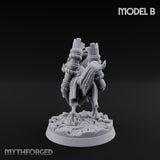 Blade Wielding Lizardfolk Raptor Warrior B Miniature for Dungeons and Dragons, Pathfinder or other TTRPGs