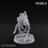 Blade Wielding Lizardfolk Raptor Warrior B Miniature for Dungeons and Dragons, Pathfinder or other TTRPGs