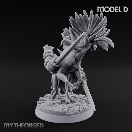 Blade Wielding Lizardfolk Raptor Warrior D Miniature for Dungeons and Dragons, Pathfinder or other TTRPGs
