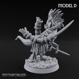 Blade Wielding Lizardfolk Raptor Warrior D Miniature for Dungeons and Dragons, Pathfinder or other TTRPGs