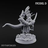Blade Wielding Lizardfolk Raptor Warrior D Miniature for Dungeons and Dragons, Pathfinder or other TTRPGs