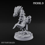 Blade Wielding Lizardfolk Raptor Warrior D Miniature for Dungeons and Dragons, Pathfinder or other TTRPGs