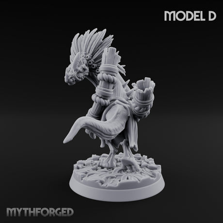Blade Wielding Lizardfolk Raptor Warrior D Miniature for Dungeons and Dragons, Pathfinder or other TTRPGs
