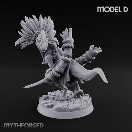Blade Wielding Lizardfolk Raptor Warrior D Miniature for Dungeons and Dragons, Pathfinder or other TTRPGs