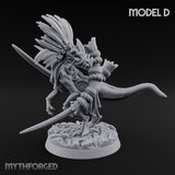 Blade Wielding Lizardfolk Raptor Warrior D Miniature for Dungeons and Dragons, Pathfinder or other TTRPGs