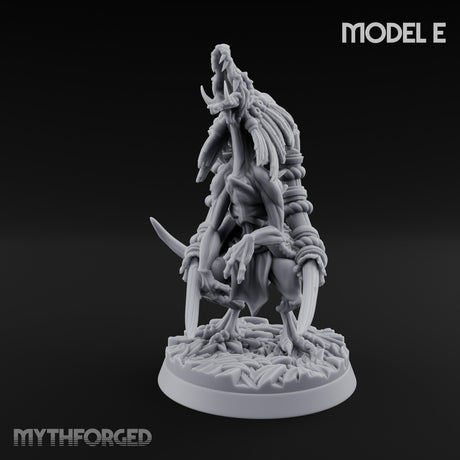 Blade Wielding Lizardfolk Raptor Warrior E Miniature for Dungeons and Dragons, Pathfinder or other TTRPGs
