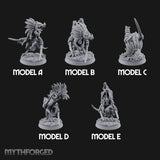 Blade Wielding Lizardfolk Raptor Warriors Miniature for Dungeons and Dragons, Pathfinder or other TTRPGs