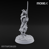 Stern Horned Samurai C Miniature for Dungeons and Dragons, Pathfinder or other TTRPGs