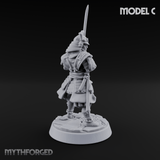 Stern Horned Samurai C Miniature for Dungeons and Dragons, Pathfinder or other TTRPGs