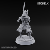 Stern Horned Samurai C Miniature for Dungeons and Dragons, Pathfinder or other TTRPGs