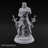 Blades Orbiting Human Spellsword Miniature for Dungeons and Dragons, Pathfinder or other TTRPGs