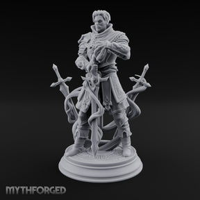 Blades Orbiting Human Spellsword Miniature for Dungeons and Dragons, Pathfinder or other TTRPGs