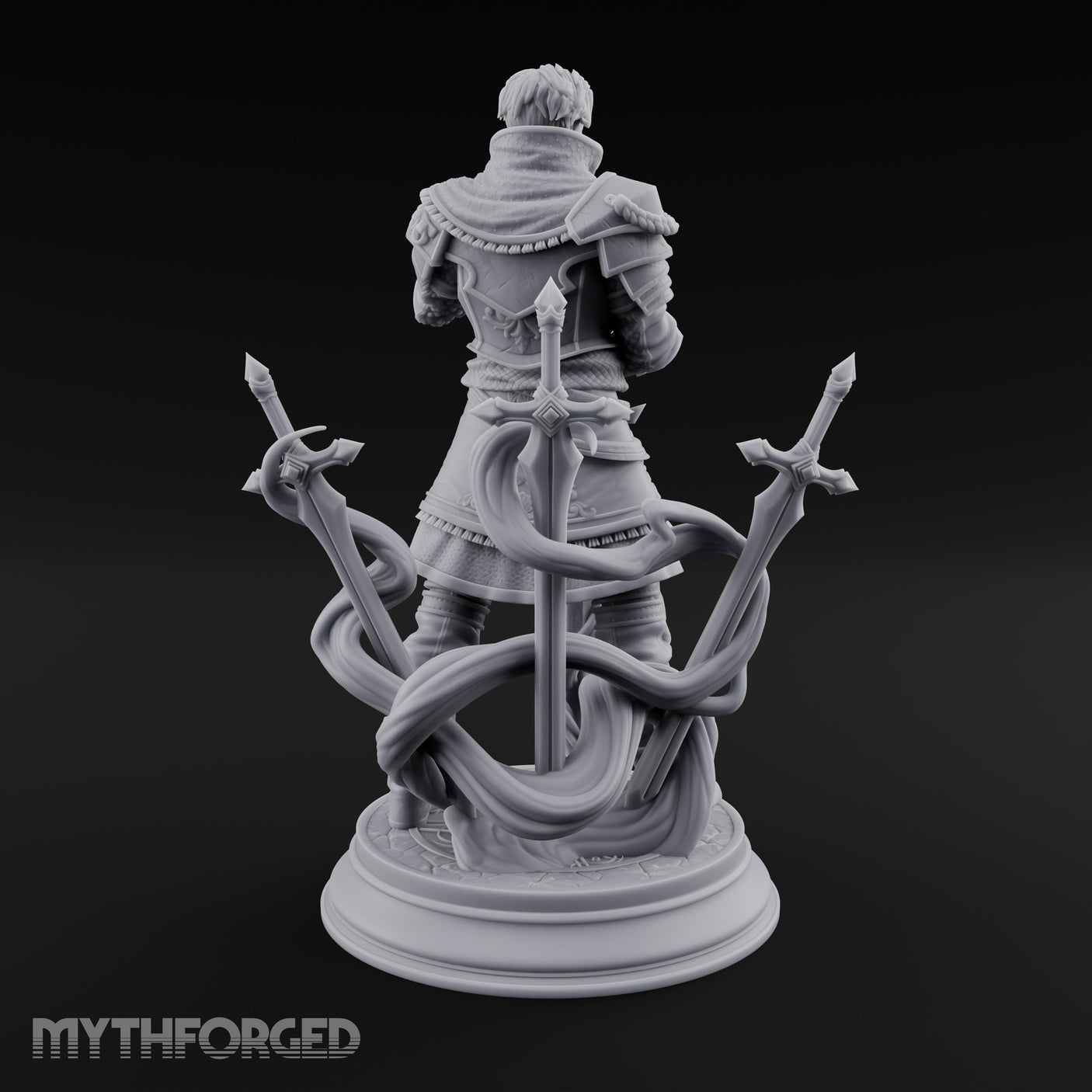 Blades Orbiting Human Spellsword Miniature for Dungeons and Dragons, Pathfinder or other TTRPGs