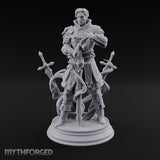 Blades Orbiting Human Spellsword Miniature for Dungeons and Dragons, Pathfinder or other TTRPGs
