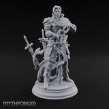 Blades Orbiting Human Spellsword Miniature for Dungeons and Dragons, Pathfinder or other TTRPGs