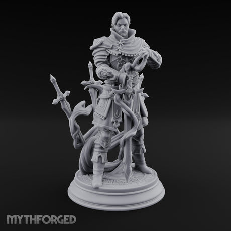 Blades Orbiting Human Spellsword Miniature for Dungeons and Dragons, Pathfinder or other TTRPGs