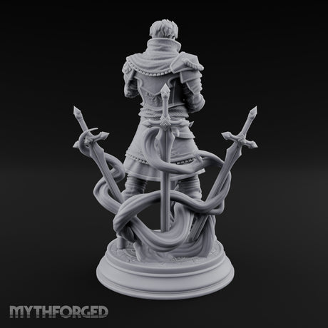 Blades Orbiting Human Spellsword Miniature for Dungeons and Dragons, Pathfinder or other TTRPGs
