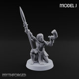 Acrobatically Poised to Strike Elf Bladesinger J Miniature for Dungeons and Dragons, Pathfinder or other TTRPGs