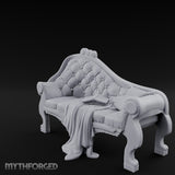 Blanket-Draped Tome-Rested Noble Tufted Chaise Longue gallery 8